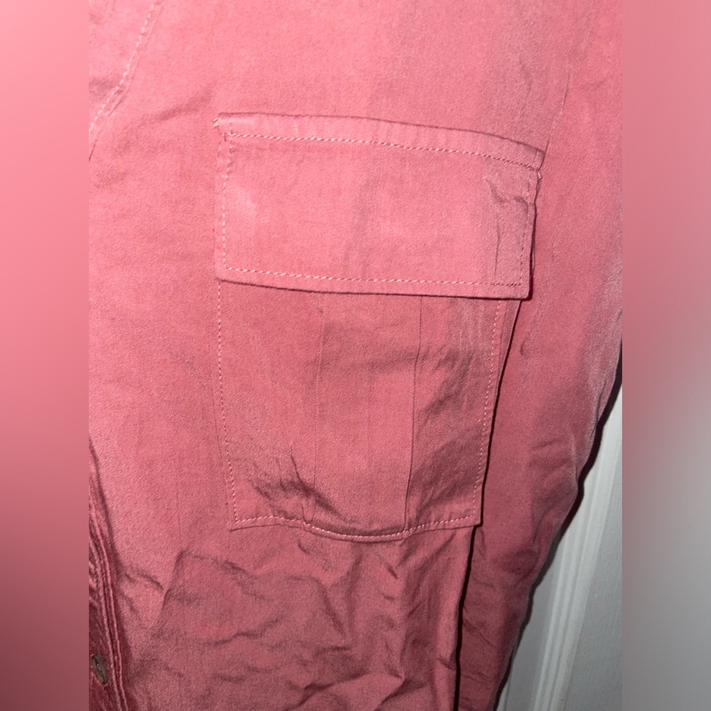 Zenana Salmon Button Up Top - Picture 4 of 10